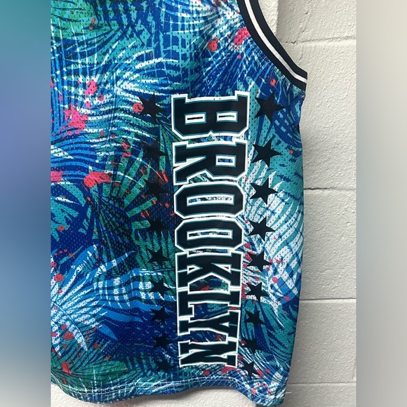 Brooklyn Tank Top Jersey Size Large Carbon Blue Mesh - Picture 3 of 4